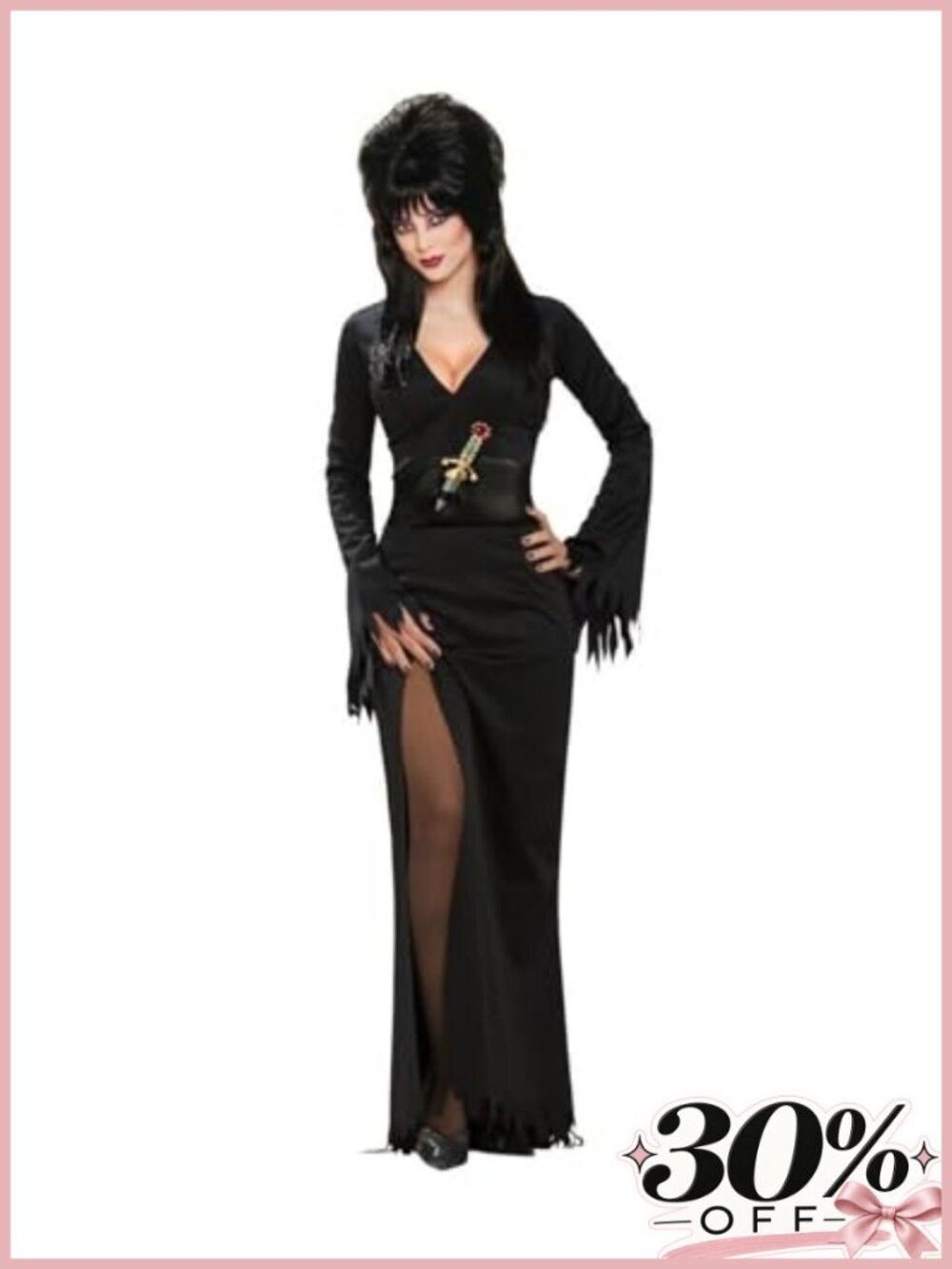 Elvira Adult Costume Dress Belt Dagger Halloween Cosplay